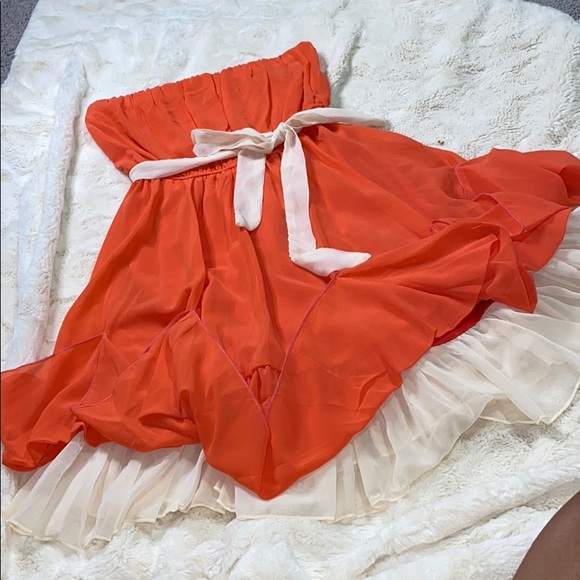 Boutique One Piece Sleeveless Dress - Two Tone - Picture 2 of 3